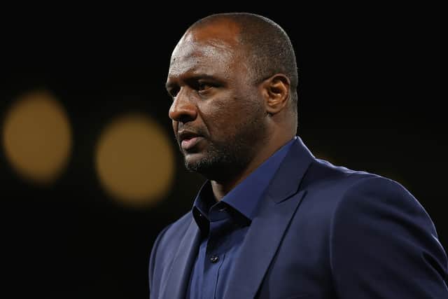 Manager of Crystal Palace Patrick Viera looks on after the Premier League match  (Photo by Julian Finney/Getty Images)