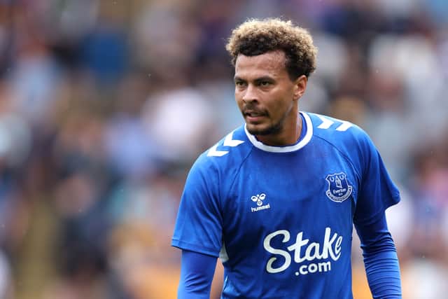 Dele Alli of Everton looks on during the Pre-Season Friendly match between Blackpool and Everton (Photo by George Wood/Getty Images)