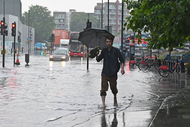 The Met Office has issued a yellow weather warning for London