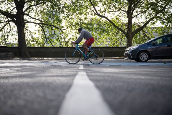 Commuters use the cycle lanes as they travel into London. Photo: Leon Neal/Getty Images