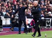 Aston Villa manager Steven Gerrard shouts instructions to his players as they faced David Moyes’ West Ham United last season