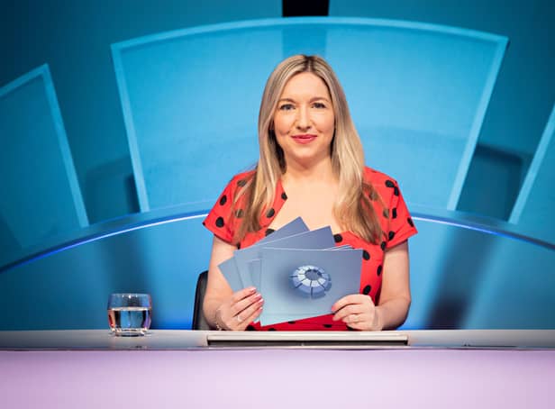 <p>Victoria Coren Mitchell presenting Only Connect (Credit: BBC/Parasol Media Limited/Rory Lindsay)</p>
