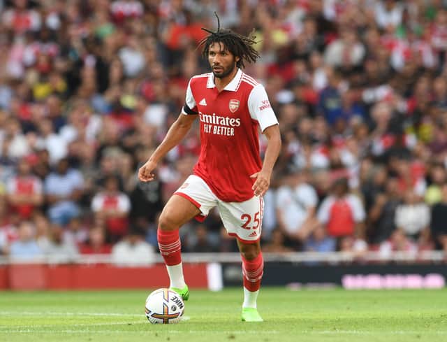 Mohamed Elneny in action against Fulham