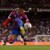 Michael Olise of Crystal Palace controls the ball during the Premier League match (Photo by Paul Harding/Getty Images)