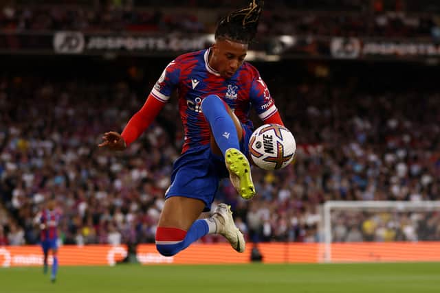 Michael Olise of Crystal Palace controls the ball during the Premier League match (Photo by Paul Harding/Getty Images)