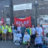 Dawn Butler MP joins a picket line in Willesden Green. Credit: Aslef