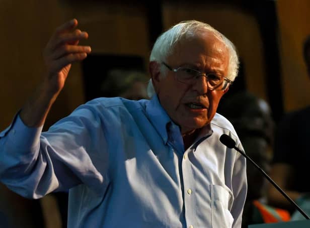 <p>Bernie Sanders addresses striking workers at RMT rally</p>