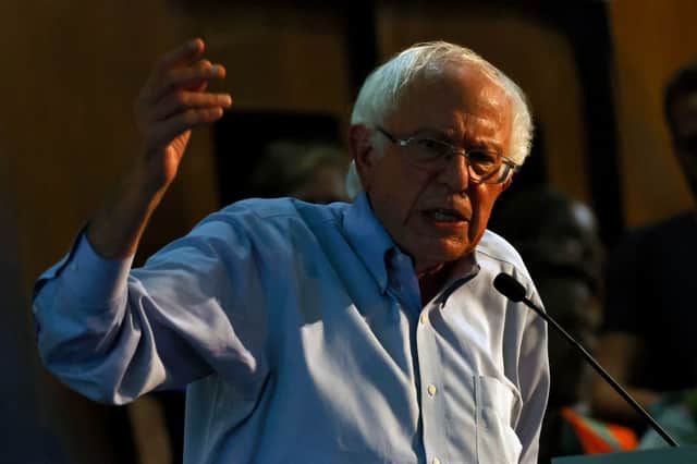 Bernie Sanders addresses striking workers at RMT rally