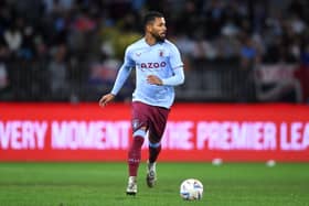 Douglas Luiz of Aston Villa in action during the Pre-Season Friendly match between Manchester United (Photo by Albert Perez/Getty Images)