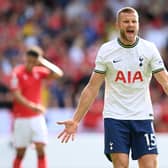 Eric Dier of Tottenham in action during the Premier League match between Nottingham Forest  (Photo by Michael Regan/Getty Images)