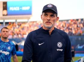 Thomas Tuchel, Manager of Chelsea looks on prior to the UEFA Champions League group E match (Photo by Jurij Kodrun/Getty Images)