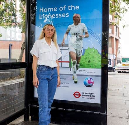 Onboard announcements tell passengers: ‘Wembley Stadium – Home of the Lionesses.’ Photo: TfL