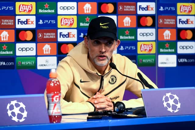 Chelsea's German head coach Thomas Tuchel speaks during a press conference at the Maksimir  stadium, in Zagreb, (Photo by DENIS LOVROVIC/AFP via Getty Images)