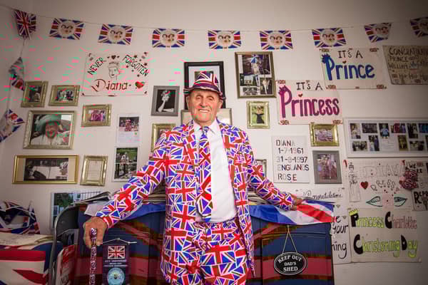Royal superfan Terry Hutt. Photo: SWNS