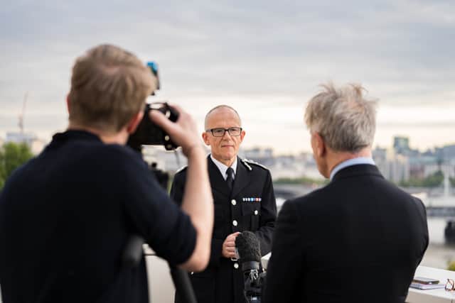 Sir Mark and Dame Lynne took their oaths to King Charles this morning at New Scotland Yard. Photo: Met