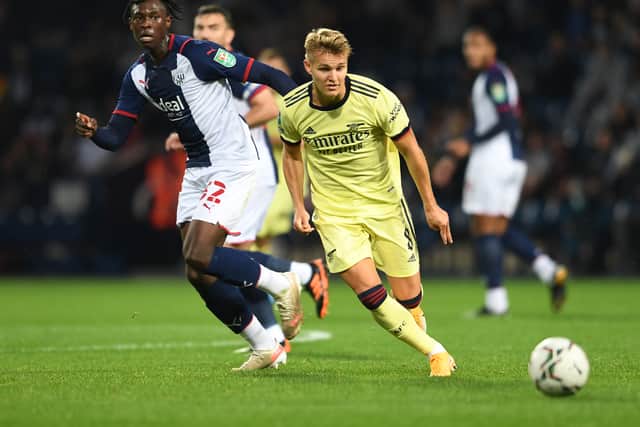 Odegaard is back on the grass 