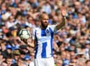 Bruno Saltor Grau of Brighton and Hove Albion takes a throw in during the Premier League match  (Photo by Mike Hewitt/Getty Images)