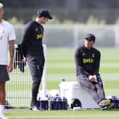 Antonio Conte, head coach of Tottenham Hotspur and Ryan Mason, first team coach at Tottenham  (Photo by Alex Morton/Getty Images)