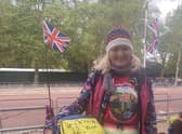 Tracey Hannam, 55, had travelled down from the Orkney Islands after breaking off from a walk around the coast of the UK to attend the funeral. Photo: SWNS