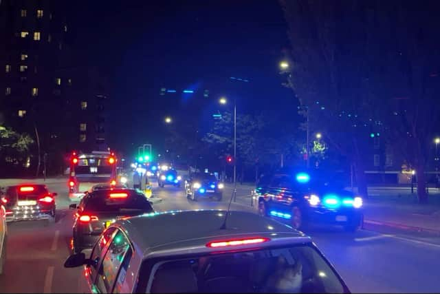 President Biden’s spotted travelling through Tottenham in infamous presidential car ‘The Beast’. Photo: Alex Kelly / SWNS