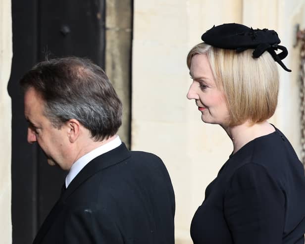 Prime Minister Liz Truss (R) and her husband, Hugh O’Leary. Photo: Getty