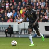 Thomas Partey of Arsenal during the Premier League match between Brentford FC and Arsenal (Photo by David Price/Arsenal FC via Getty Images)