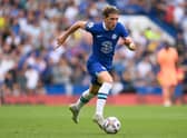 Conor Gallagher of Chelsea in action during the Premier League match between Chelsea FC and West Ham United. (Photo by Mike Hewitt/Getty Images)