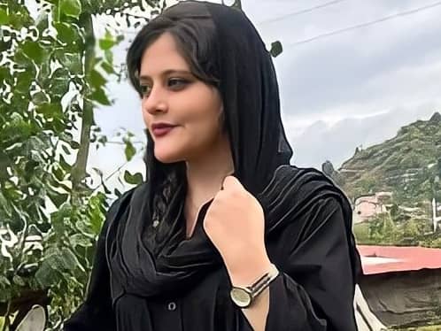 <p>Mahsa Amini was arrested by Iran’s morality police for wearing her hijab too loosely.</p>