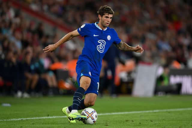 Christian Pulisic of Chelsea in action during the Premier League match between Southampton FC and Chelsea FC  (Photo by Mike Hewitt/Getty Images)