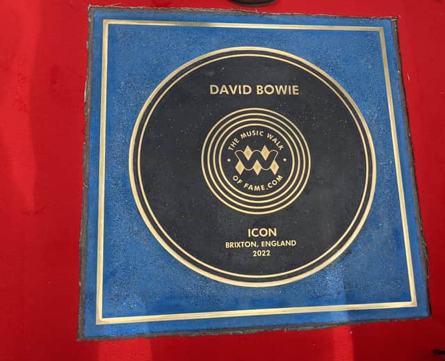 David Bowie’s plaque has been added to Camden’s Music Wall of Fame