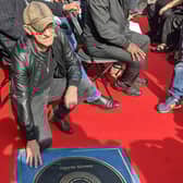 Mick ‘Woody’ Woodmansey unveils David Bowie plaque in Camden. Photo: LondonWorld 