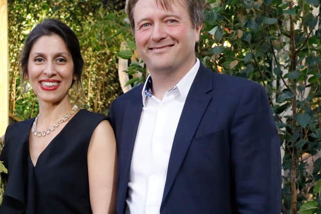 Nazanin Zaghari-Ratcliffe and Richard Ratcliffe at the The Lord of the Rings: The Rings of Power premiere. Photo: Getty