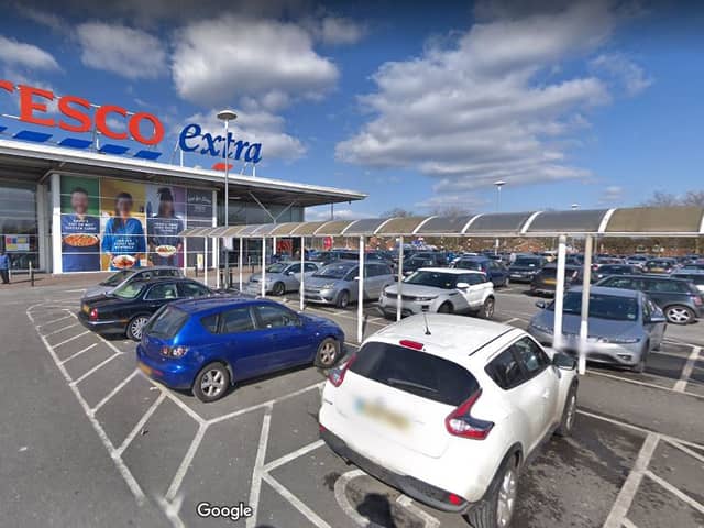 A pensioner in his 80s was killed by a van in a hit and run at a Tesco car park. Photo: Google Streetview