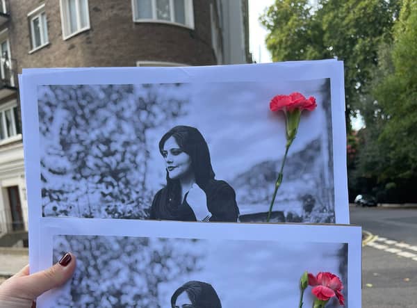 Several protests have taken place in London over the weekend following the death of Mahsa Amini. Credit: Irina