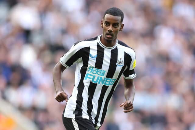  Alexander Isak of Newcastle United looks on during the Premier League match  (Photo by George Wood/Getty Images)
