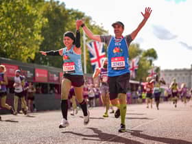 Runners at The 2021 Virgin Money London Marathon