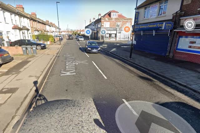 The incident occurred on Kingsley Road, near the junction with Taunton Avenue. Credit: Google