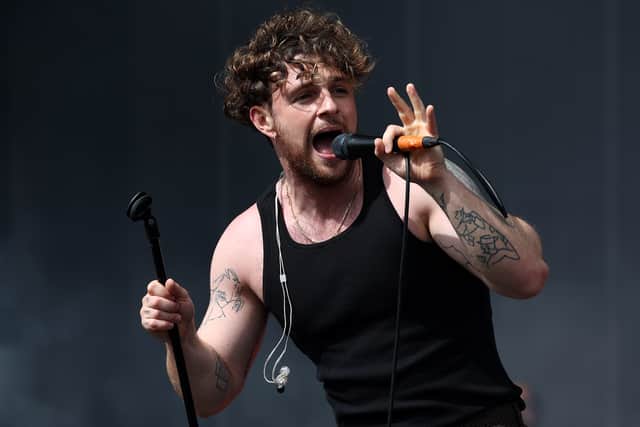 Tom Grennan perform on the main stage during the TRNSMT Festival at Glasgow Green