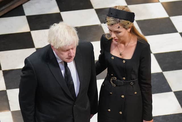 Former prime minister Boris Johnson  and his now-wife Carrie Johnson. Photo: Getty