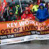 Protests in Scotland over the cost of living. Photo: Getty
