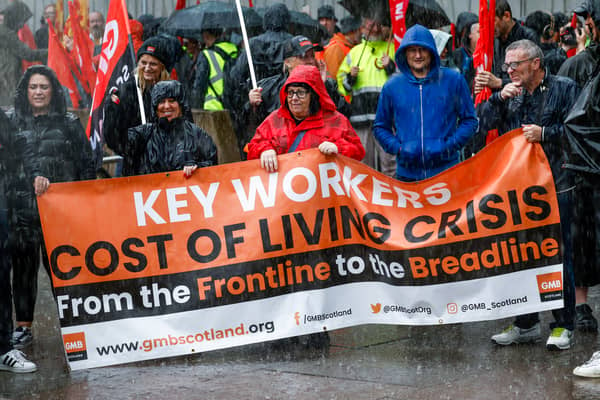 Protests in Scotland over the cost of living. Photo: Getty