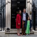 Nazanin Zaghari-Ratcliffe visits 10 Downing Street with her husband and daughter after she was freed from captivity in Iran in March 2022. Credit: Getty Images