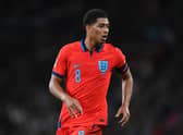Jude Bellingham of England during the UEFA Nations League League A Group 3 match between England (Photo by Shaun Botterill/Getty Images)