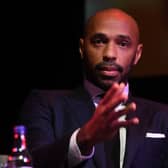 Arsenal legend Thierry Henry at the launch of former Arsenal Vice Chairman (Photo by Stuart MacFarlane/Arsenal FC via Getty Images)