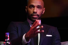 Arsenal legend Thierry Henry at the launch of former Arsenal Vice Chairman (Photo by Stuart MacFarlane/Arsenal FC via Getty Images)