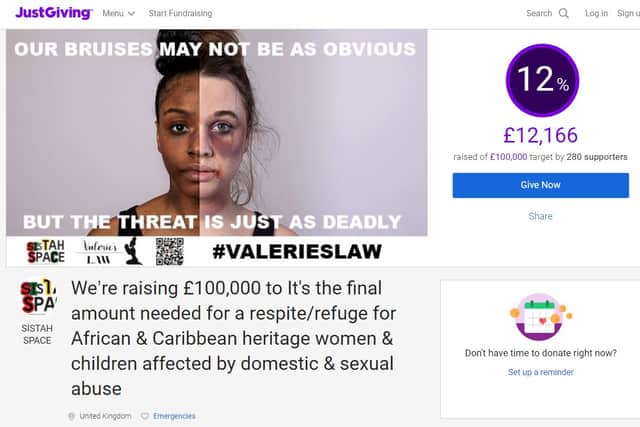 Black women’s domestic violence charity Sistah Space are fundraising for £100,000. Photo: Sistah Space/JustGiving