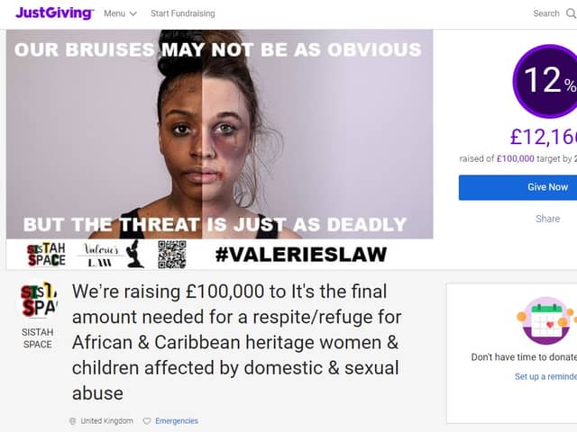 Black women’s domestic violence charity Sistah Space are fundraising for £100,000. Photo: Sistah Space/JustGiving