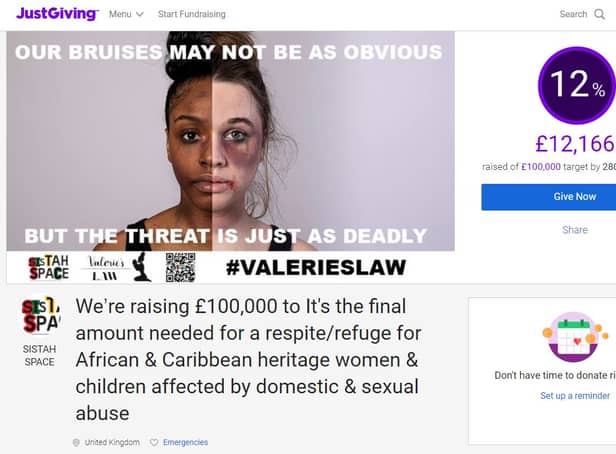 <p>Black women’s domestic violence charity Sistah Space are fundraising for £100,000. Photo: Sistah Space/JustGiving</p>