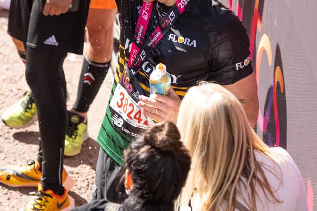 The Reality TV star ran for Flora as part of their Get Towns Active Campaign