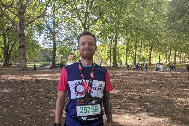 Stephen Chapman travelled from Margate to take part in the London Marathon.